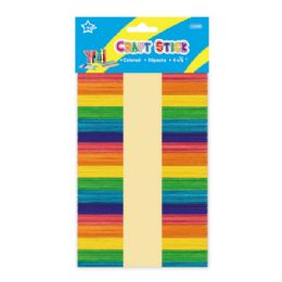 96 Pieces Colored Craft Stick - Craft Wood Sticks and Dowels