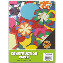 96 Wholesale Construction Paper Pad 9x12"/24 Count