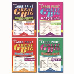 80 Pieces Giant Easy Word Finds - Crosswords, Dictionaries, Puzzle books