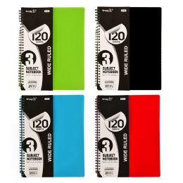 24 Wholesale 3-sub 120-Piece notebook poly cover