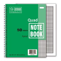 96 Pieces 80 Count Quad Ruled Spiral Book - Notebooks