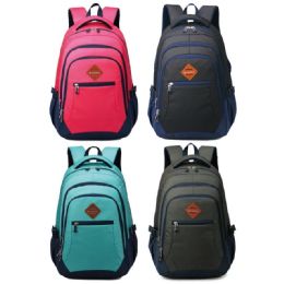 12 Pieces Laptop Backpack Assorted Colors - Backpacks 18" or Larger