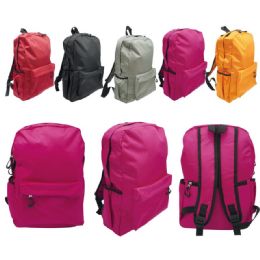 24 Wholesale Backpack Assorted Colors