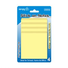 96 Wholesale Stick It On Notes Yellow