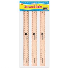 96 Pieces Three Piece Wooden Ruler - Rulers
