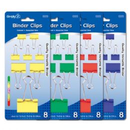 96 Wholesale Colored Binder Clips