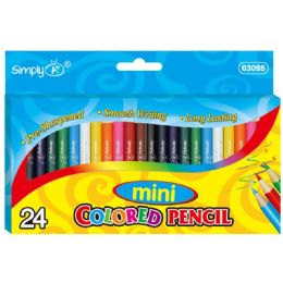 96 Wholesale 24 Mini Color Pencil