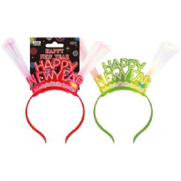 96 Pieces New Year Headband With Flash - New Years