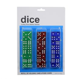 60 Pieces Dice Crystal Clear Set 48pc - Dominoes & Chess