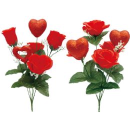 96 Pieces Valentines Flower Foam Heart - Valentine Decorations