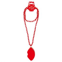 96 Wholesale Valentines Day Necklace With Lip
