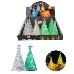 24 Pieces of Led Crystal Tree Green And White