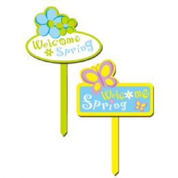 96 Pieces 14" Spring Yard Sign - Easter