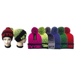 48 Pieces Knit Hat New York - Winter Beanie Hats