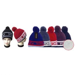 48 Pieces Knit Hat New York - Fashion Winter Hats