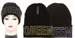 48 of Knit Hat Queen With Rhinestone