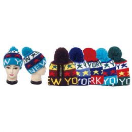48 Wholesale Teen Winter Knit Hat ny