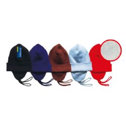48 Wholesale Winter Ski Hat Fleeced Lined Assorted Colors