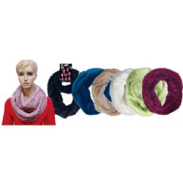 48 Wholesale Lady's Infinity Scarf In Assorted Colors