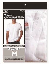 48 Wholesale Men's T-Shirts Crew Neck Size Medium