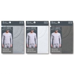 24 Pieces Men's Thermal Sets Size Assorted Colors - Mens Thermals