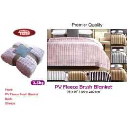 8 Pieces 2.5kg Premier Fleece Blanket 75x91"/190x230cm - Fleece & Sherpa Blankets
