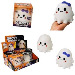 24 Pieces 5.5"x4" FlouR-Filled Ghost Squishy Toy - Slime & Squishees