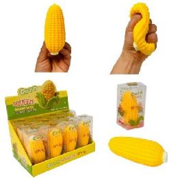 24 Pieces 4.25" Crunchy Corn Cob Squishy Toy - Slime & Squishees