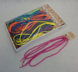 72 Wholesale 54" Round Shoe Strings [colored]