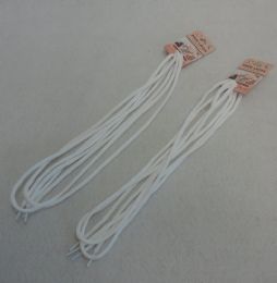 72 Pairs 54" Round Shoe Strings [white] - Footwear Accessories