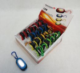 24 Bulk 6led Mini Keychain Light [2.75"] With Magnet