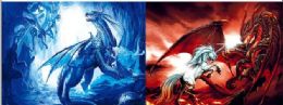 50 Wholesale 3d Picture 9722--Red Dragon/blue Dragon