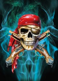 50 Wholesale 3d Picture 9730--Pirate Skull