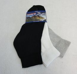 60 Wholesale 3pr Blk/gry/white Ankle Socks 9-11 [hike]