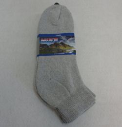 60 Wholesale 3pr Gray Ankle Socks 10-13 [hike]