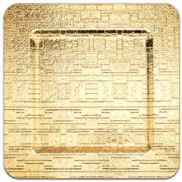 24 of Plastic Charger Plate 13in Gold Square Tile Layout