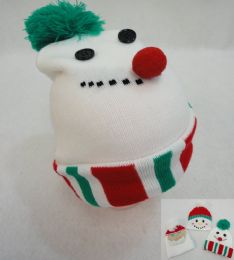 48 Pieces Kid's Knit Hat [snowman And Santa] - Junior / Kids Winter Hats