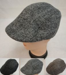 36 Wholesale Warm Ivy Cap Herringbone