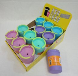 60 Pieces Large Butt Bucket With Glow Edges [pastel] - Ashtrays