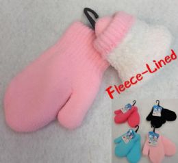 36 Wholesale Baby Fleece Lined Mittens