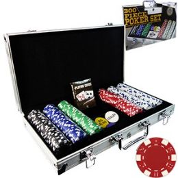 4 Pieces 300 Piece Poker Sets In Aluminum Case. - Dominoes & Chess