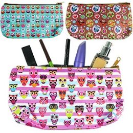 120 Pieces Owl Print Makeup Bags. - Cosmetic Cases