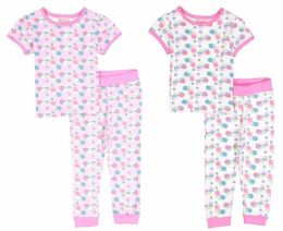 24 Bulk Infant Girls Pajama - Seashell Prints - Sizes 6-24m