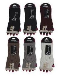 72 Units of Womens Fashion Fingerless Cotton Glove Hand Warmer - Arm & Leg Warmers