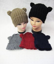 36 Pieces Winter Ribbed Beanie Assorted Colors - Winter Beanie Hats