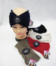 36 Wholesale Warm Winter Ear Warmers With Center Stones