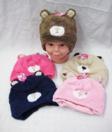 36 Pieces Toddler Winter Warm Hat With Bear - Winter Animal Hats