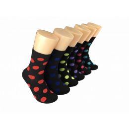 360 Wholesale Women's Colorful Polka Dots Crew Socks