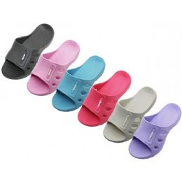 48 Wholesale Women's Soft Comfort Slide Open Toe Sandals
