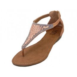 18 Wholesale Women's Rhinestone Sandals ( *rose Gold Color )